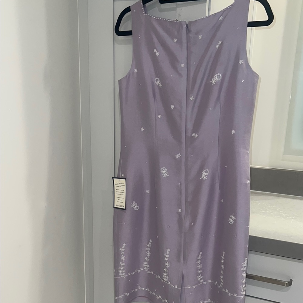 Ann Taylor NEW WITH TAGS Purple Embellished Sheath Dress - Picture 4 of 6